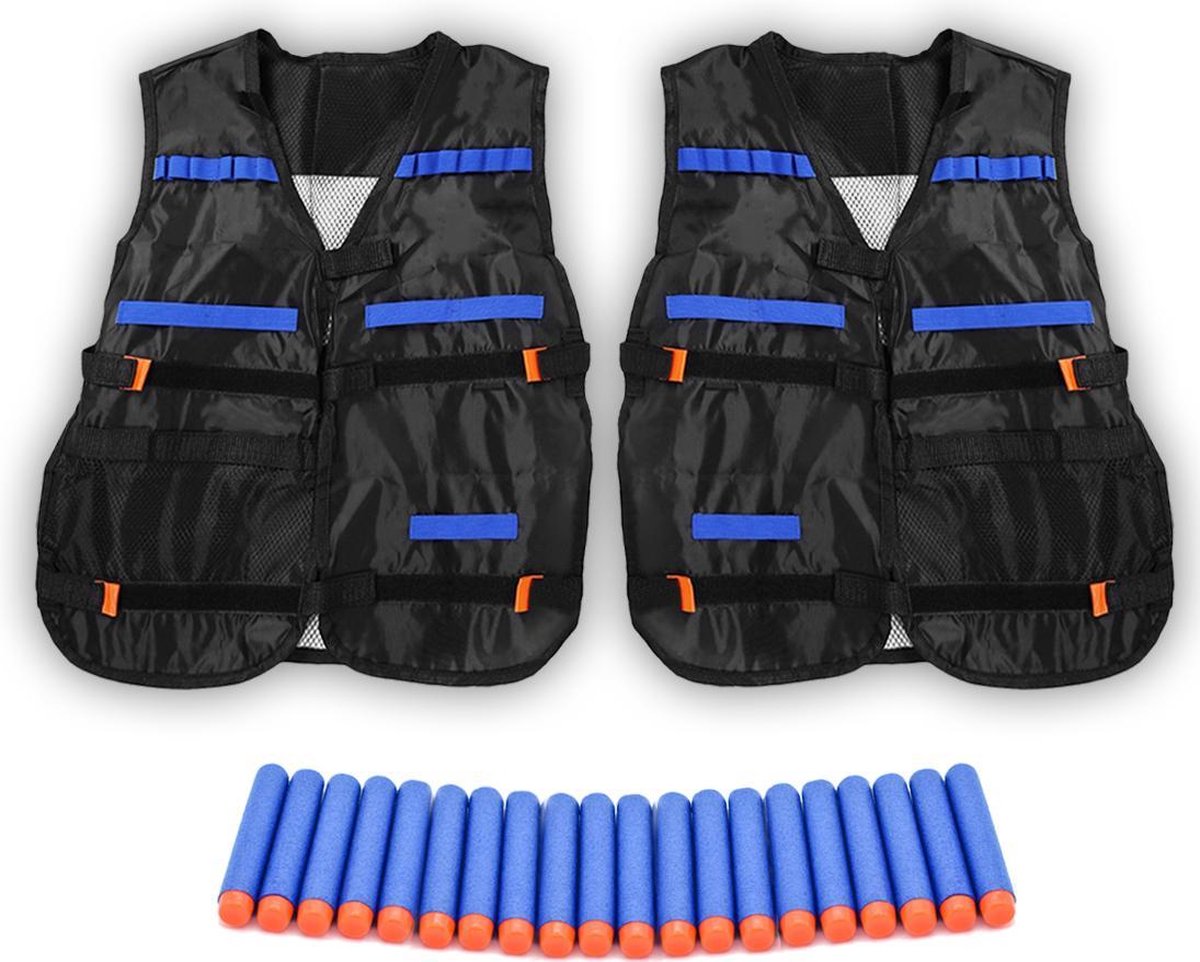 Tactical rival Vest - 2 elite vesten - One size - Met 20 pijltjes geschikt voor nerf pistool of sniper