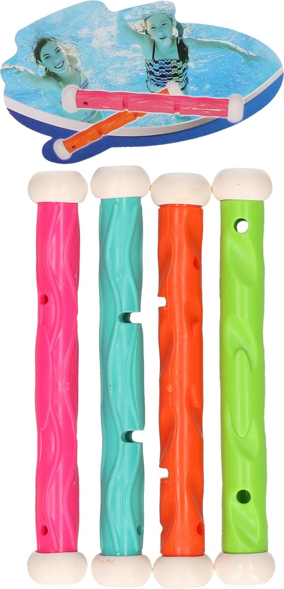     Watersticks - 4-delig - gekleurd - kunststof