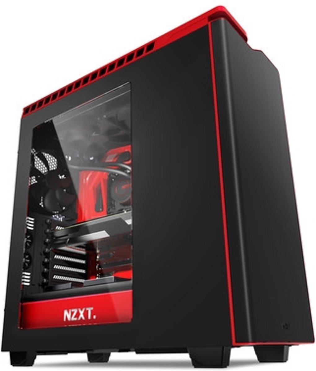 NZXT H440 computerbehuizing Midi-Toren Zwart, Rood