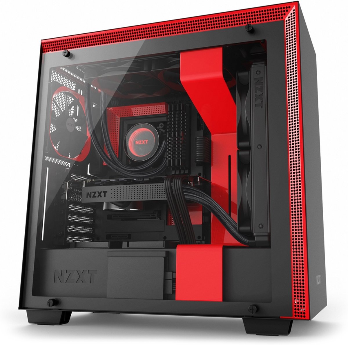 NZXT H700 Midi-Toren Zwart, Rood