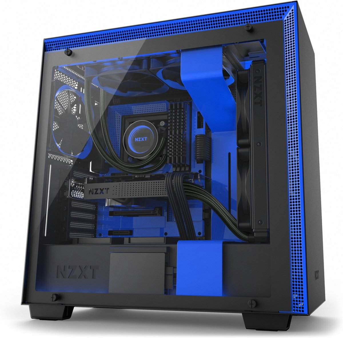 NZXT H700i Midi-Toren Zwart, Blauw