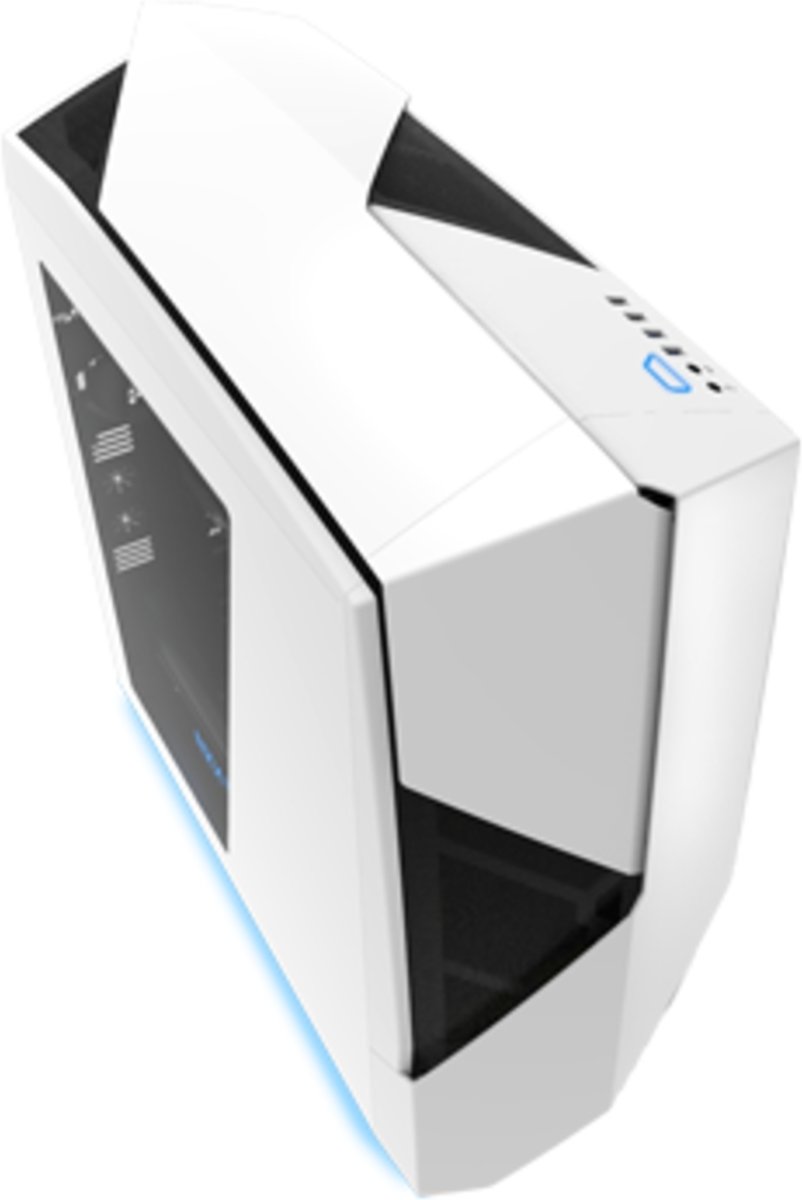 NZXT Noctis 450 Midi-Toren Blauw, Wit computerbehuizing