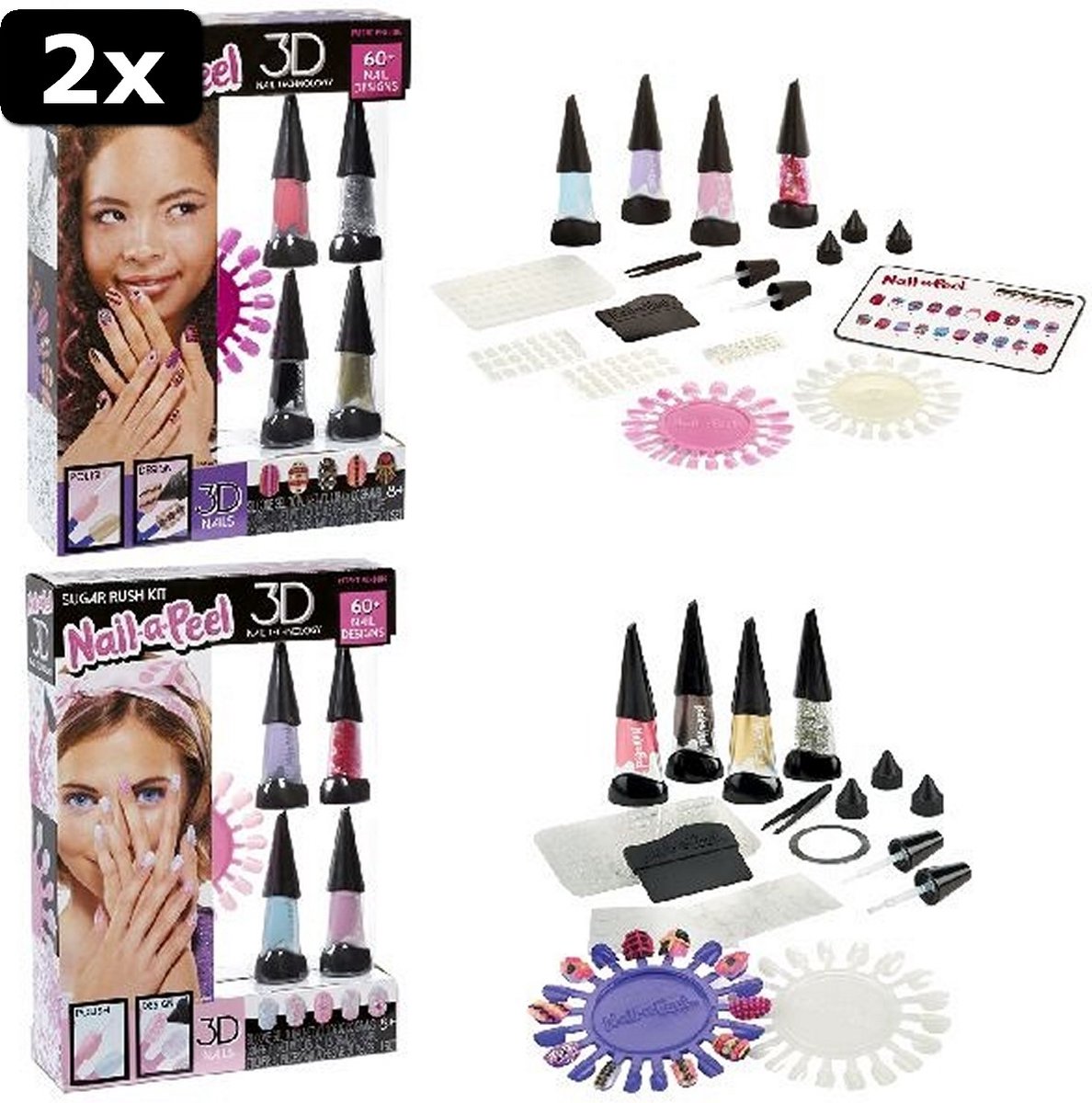 2x Nail-a-Peel Theme Kit Assorti