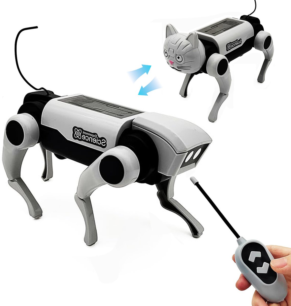   - Robot Hond - DIY Robot Hond - Maak je eigen Robot Hond - Robot Puppy - Robot speelgoed - Bestuurbare Hond - Speelgoed Kinderen - Educatief speelgoed - Met Een kattenkop accessoire - Met Afstandsbediening - Sensorisch - Logisch Denken