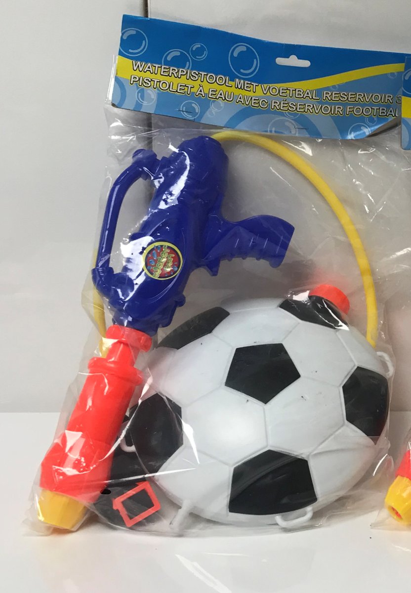 Waterpistool Geweer met 1 Liter Voetbal Reservoir - Blauw / Rood / Geel - Water Buiten speelgoed