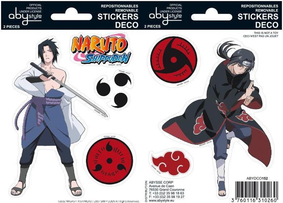 Naruto Shippuden Stickers Sasuke & Itachi