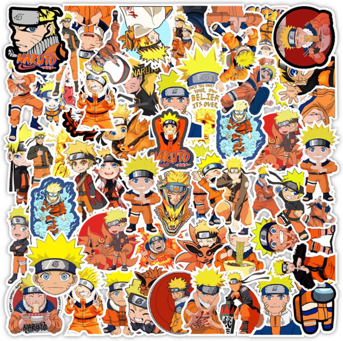 Naruto Stickers - 50 Stuks - Stickers Volwassenen - Stickers Laptop - Ninja - Anime - Manga - Naruto - Naruto Shippuden - Sasuke - Itachi - Kakashi - Boruto