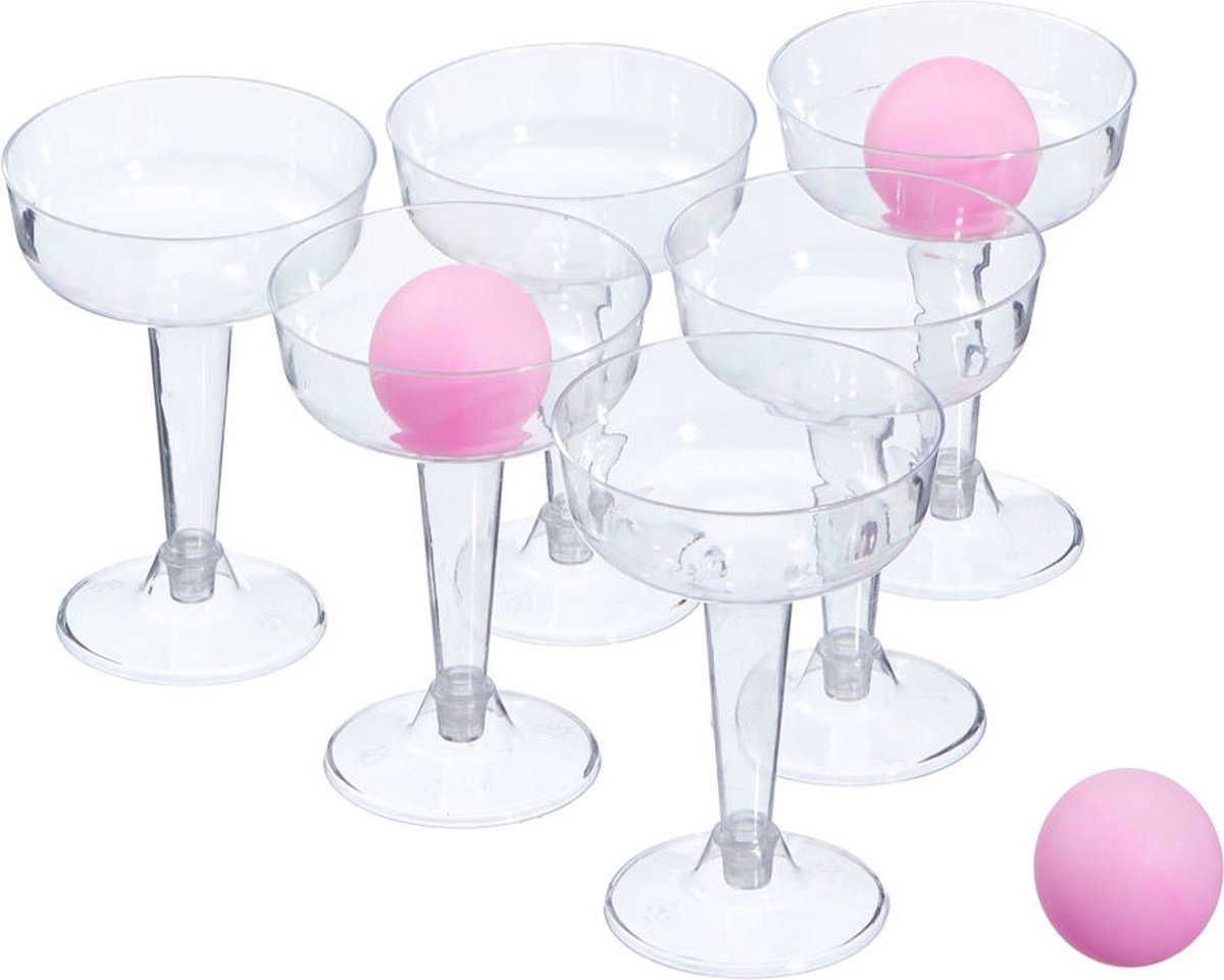 Narvie prosecco pong - Drank Spel - Prosecco Drinkspel - 12x Drinkbekers + 3 Ballen