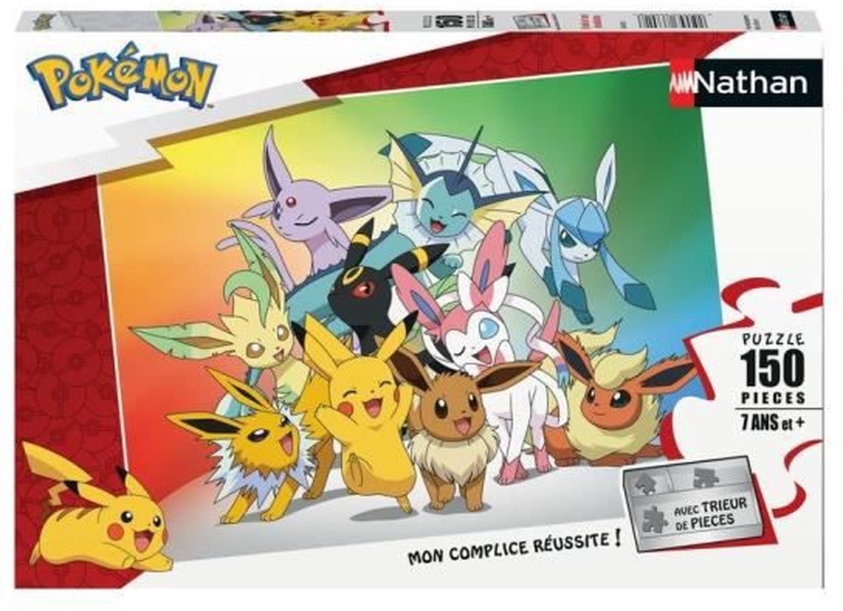 POKEMON - Puzzel 150 stukjes - Eevee en zijn evoluties - Nathan