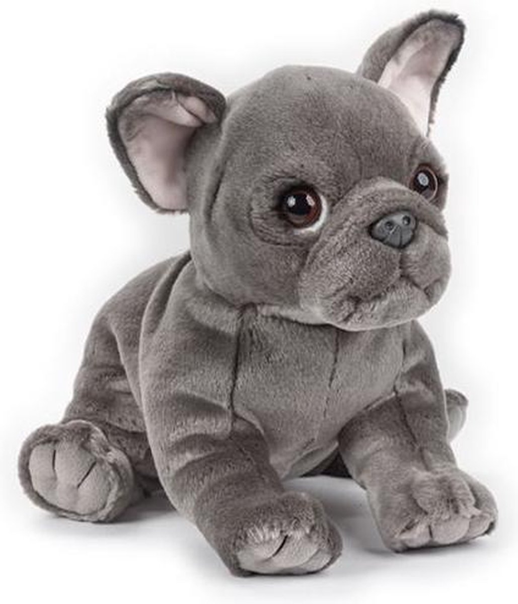 National Geographic Knuffel Bulldog Junior 33 Cm Pluche Grijs