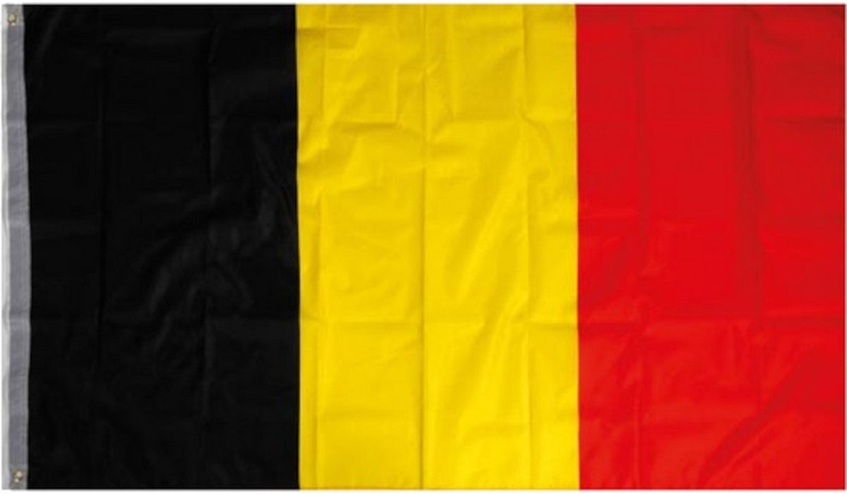 vlag BelgiÃ« 150 x 90 cm polyester zwart/geel/rood