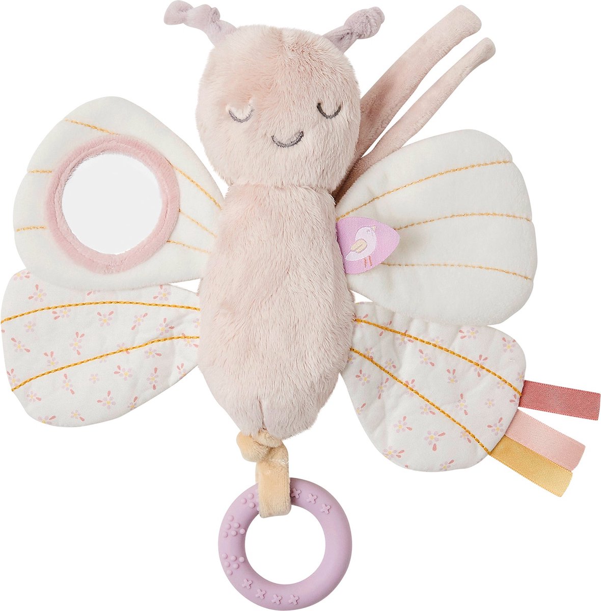 Nattou Activiteiten Knuffel - Vlinder - Alice en Pomme - 25 cm - Poederroze