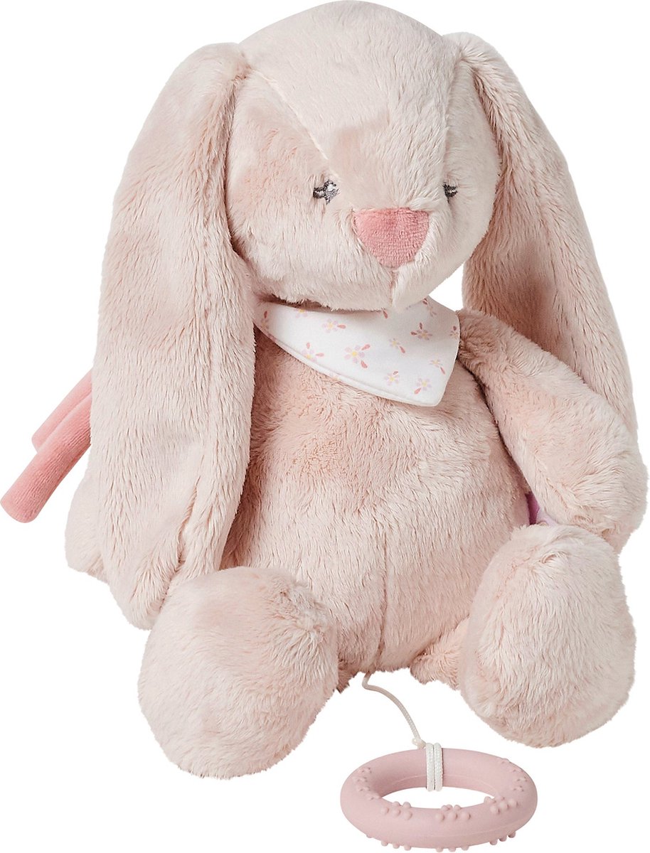 Nattou Muziek Knuffel Konijn - Alice en Pomme - 30 cm - Poederroze