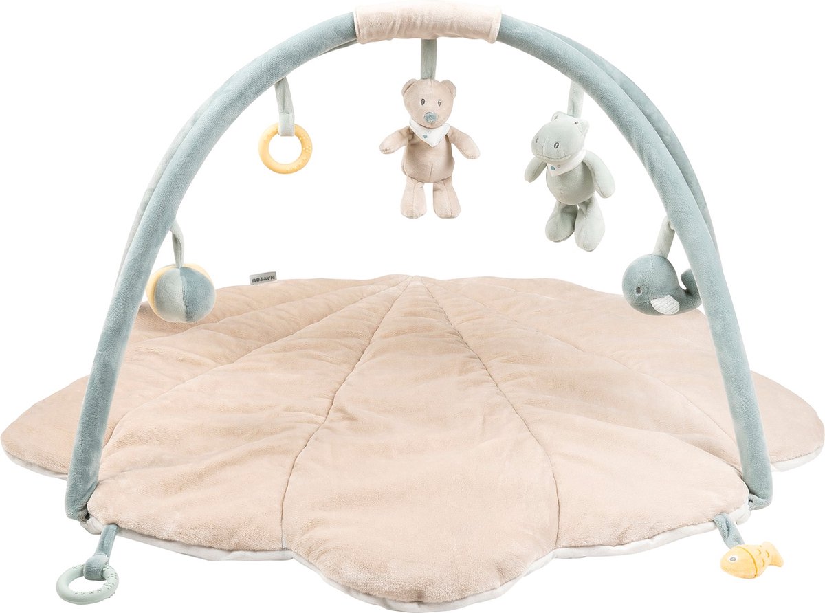 Nattou Speeltapijt Speelkleed met Bogen - Romeo, Jules en Sally - 90x80 cm - Beige