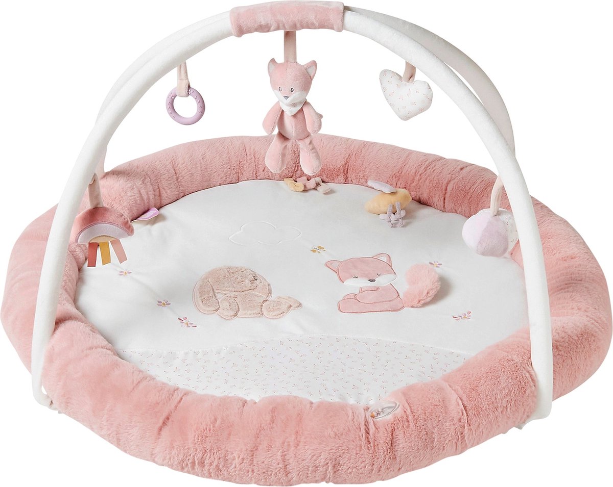 Nattou Speeltapijt Speelkleed met Bogen - Rond - Alice en Pomme - 90x90 cm - Oudroze