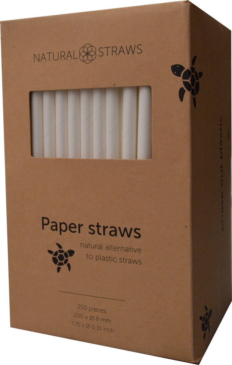 witte papieren Natural Straws