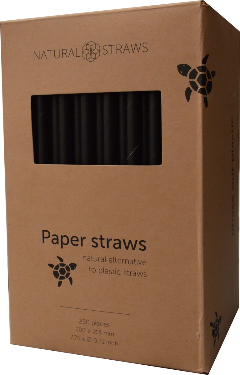 zwarte papieren Natural Straws