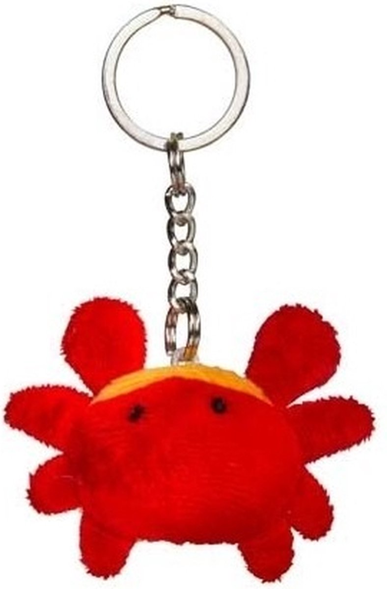 2x Pluche krab sleutelhanger knuffel 6 cm - Speelgoed dieren sleutelhangers