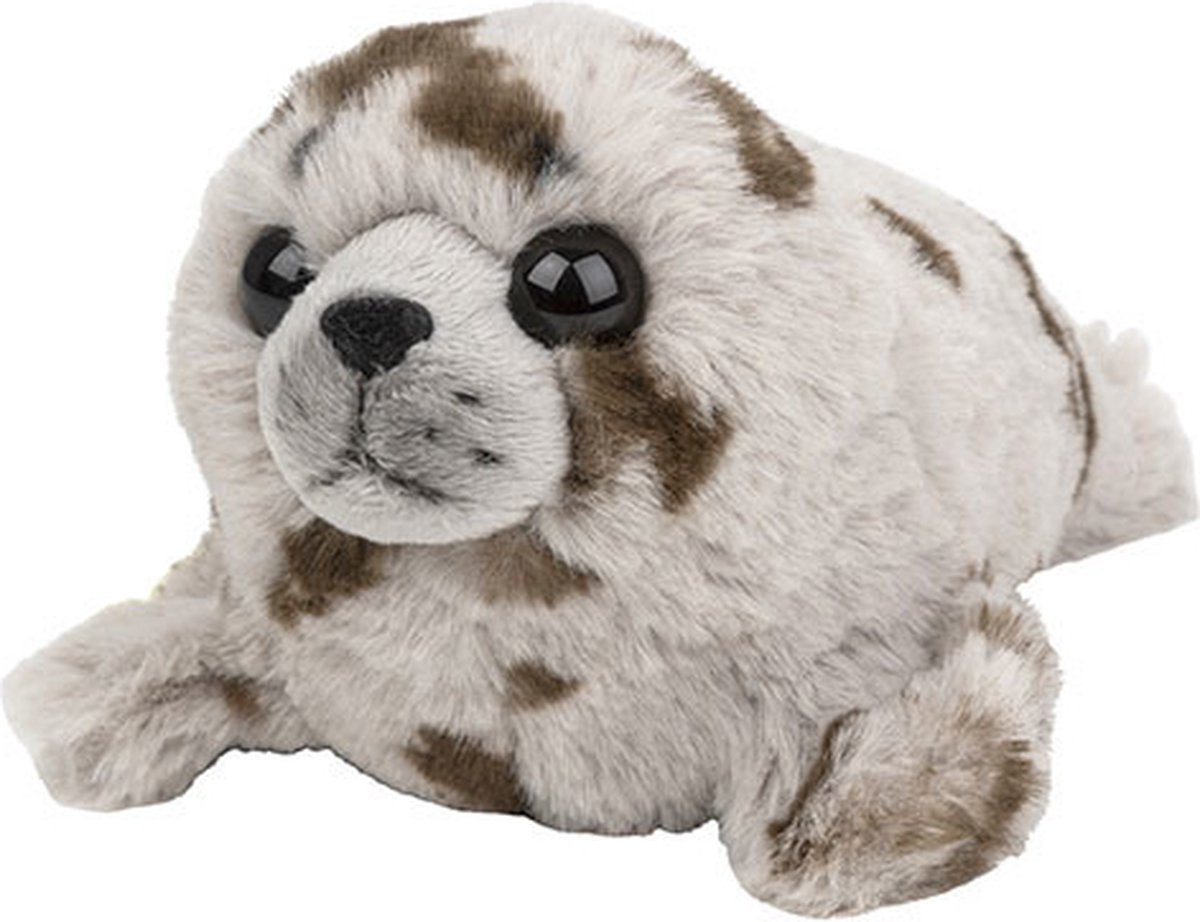 Pluche Grijze Zeehond pup knuffel van 17 cm - Dieren speelgoed knuffels cadeau - Zeedieren