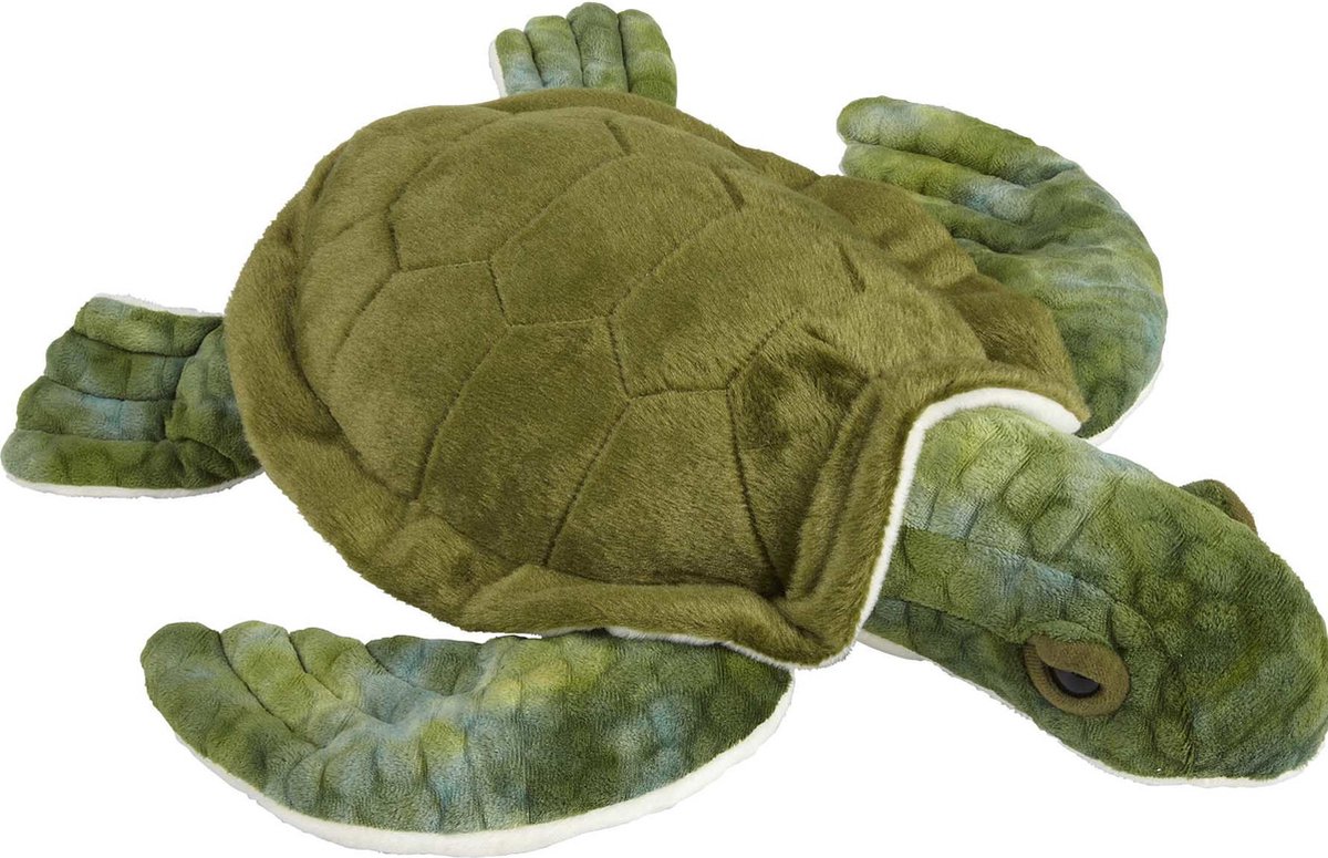 Pluche kleine knuffel dieren Zeeschildpad van 40 cm - Speelgoed schildpadden zeedieren - Leuk als cadeau