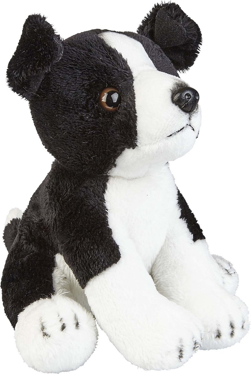 Pluche knuffel dieren Border Collie hond van 19 cm - Speelgoed honden knuffels - Leuk als cadeau voor kinderen