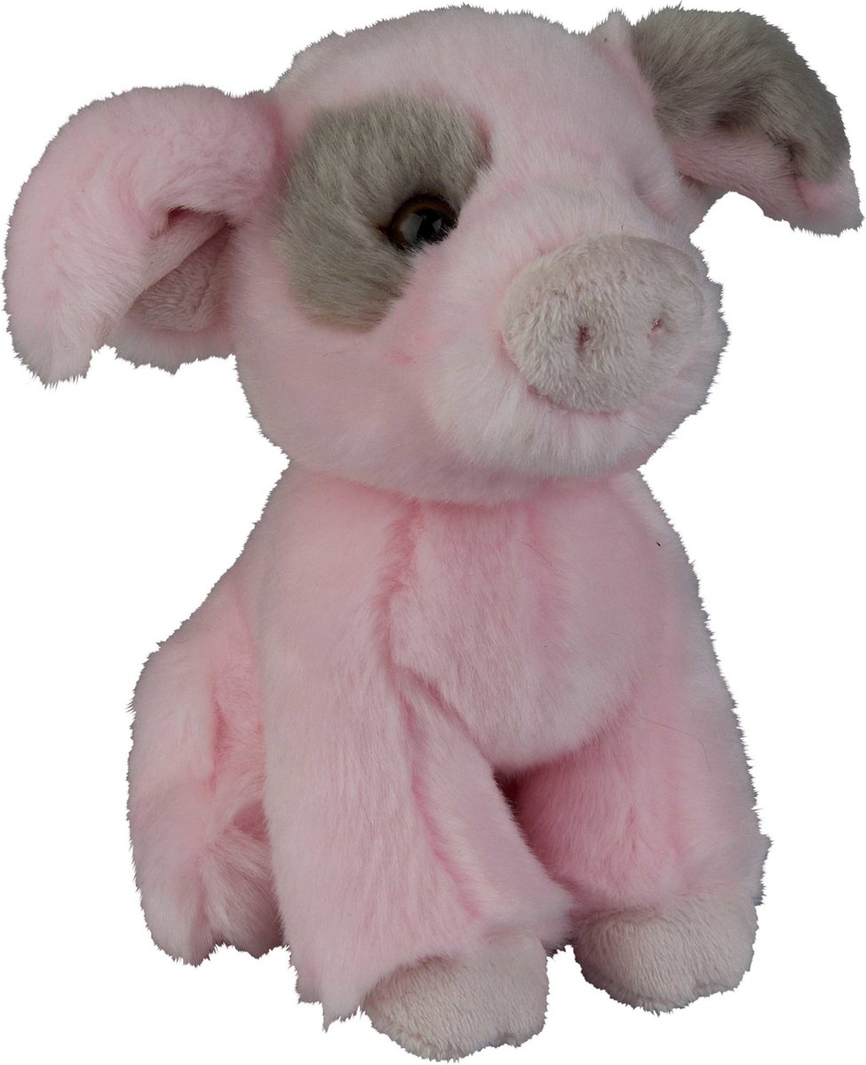 Pluche knuffel dieren Varken van 18 cm - Speelgoed varkens knuffels - Leuk als cadeau voor kinderen