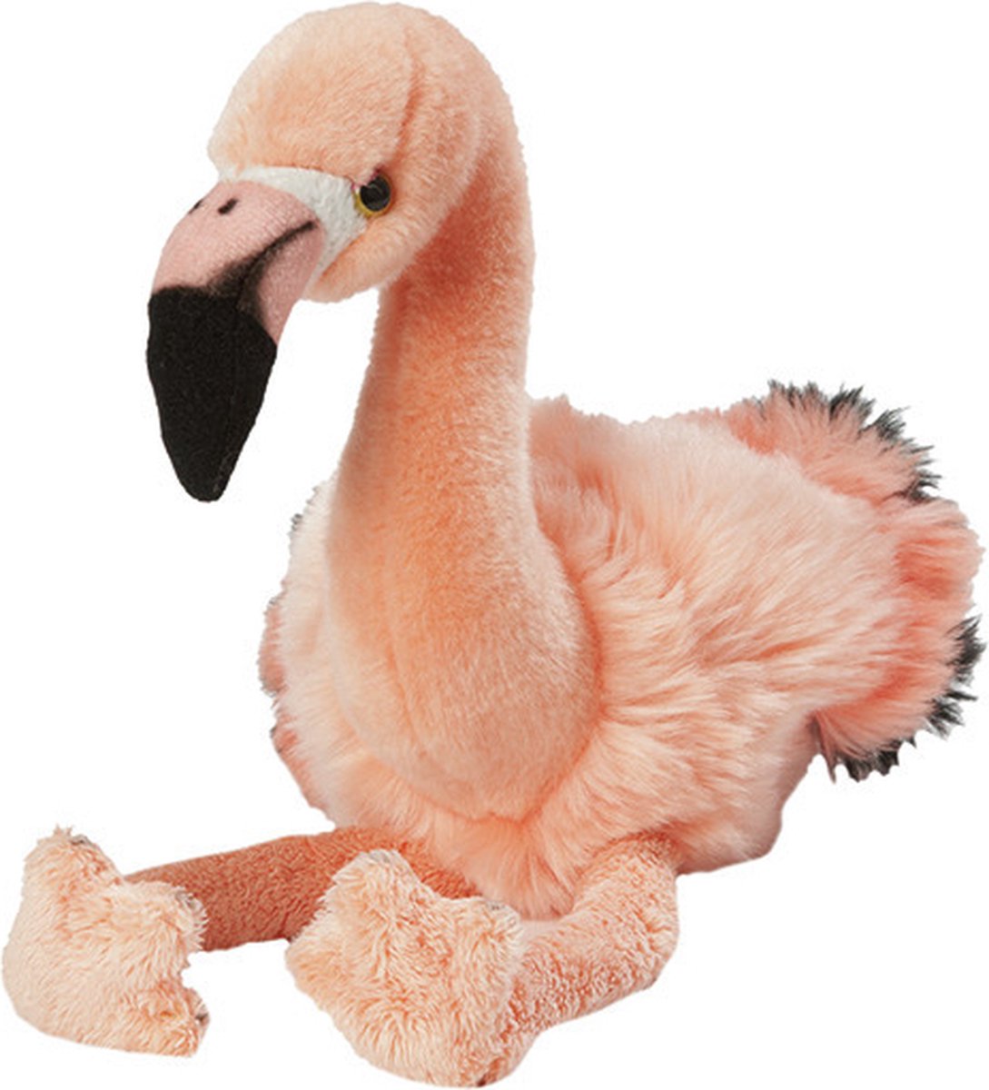 Pluche roze flamingo knuffel van 30 cm - Dieren speelgoed knuffels cadeau - Flamingos vogels Knuffeldieren