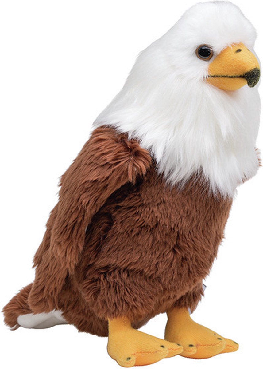 Pluche Amerikaanse Zeearend vogel knuffel van 20 cm - Dieren speelgoed knuffels cadeau - Roofvogels