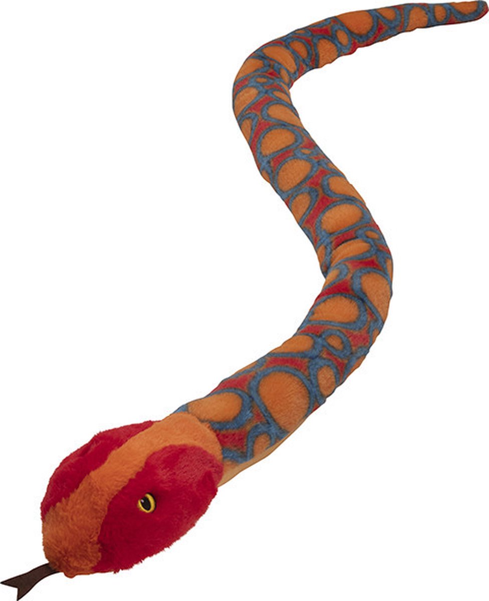 Pluche dieren knuffels regenboog Boa slang van 150 cm - Knuffeldieren slangen speelgoed