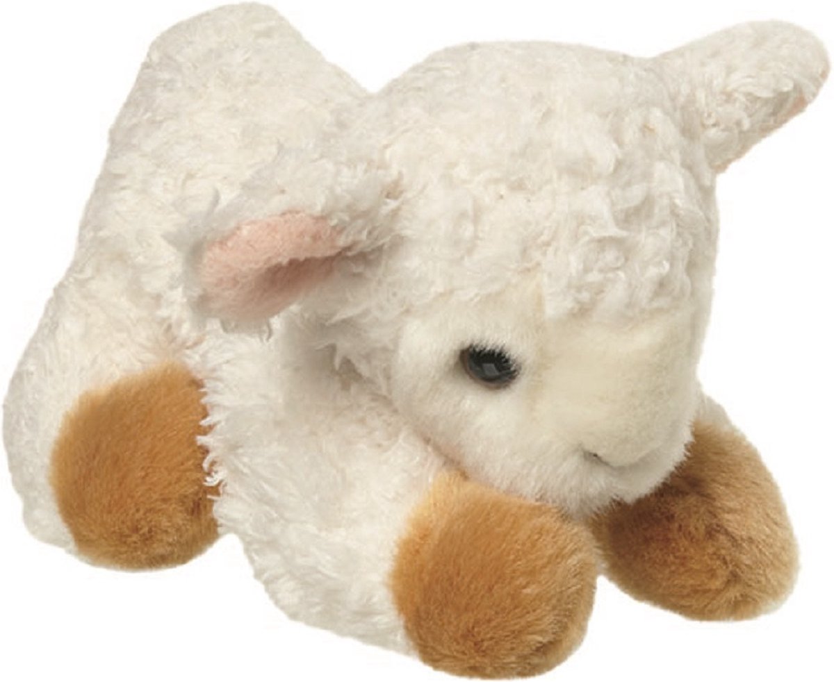 Pluche kleine Lammetjes knuffel van 14 cm - Dieren speelgoed knuffels cadeau - Knuffeldieren