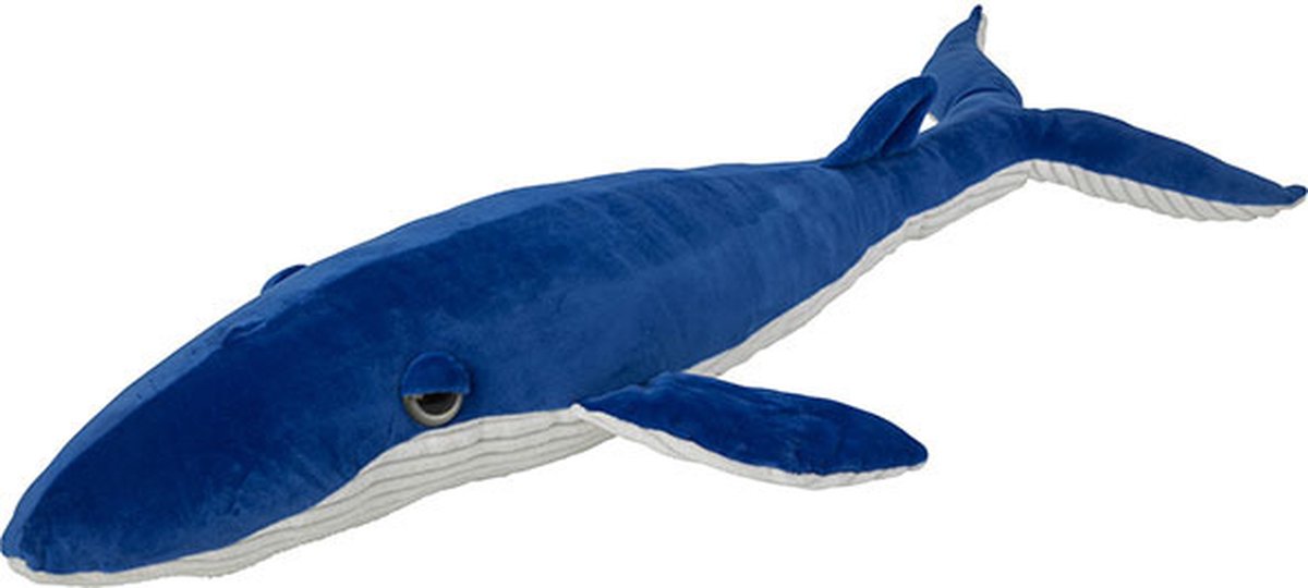 Pluche knuffel blauwe vinvis walvis van 110 cm - Speelgoed knuffeldieren walvissen