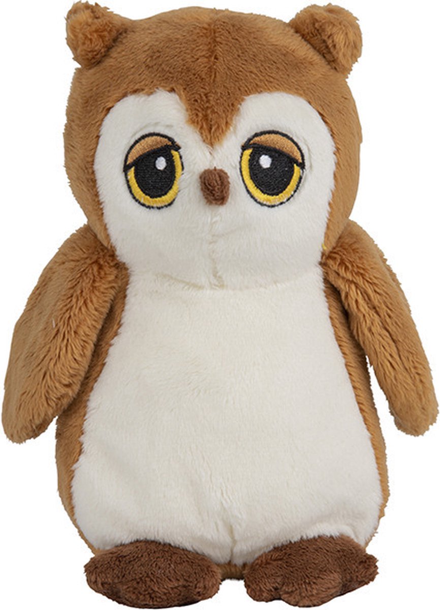 Pluche knuffel uil van 20 cm - Speelgoed knuffeldieren uilen vogels