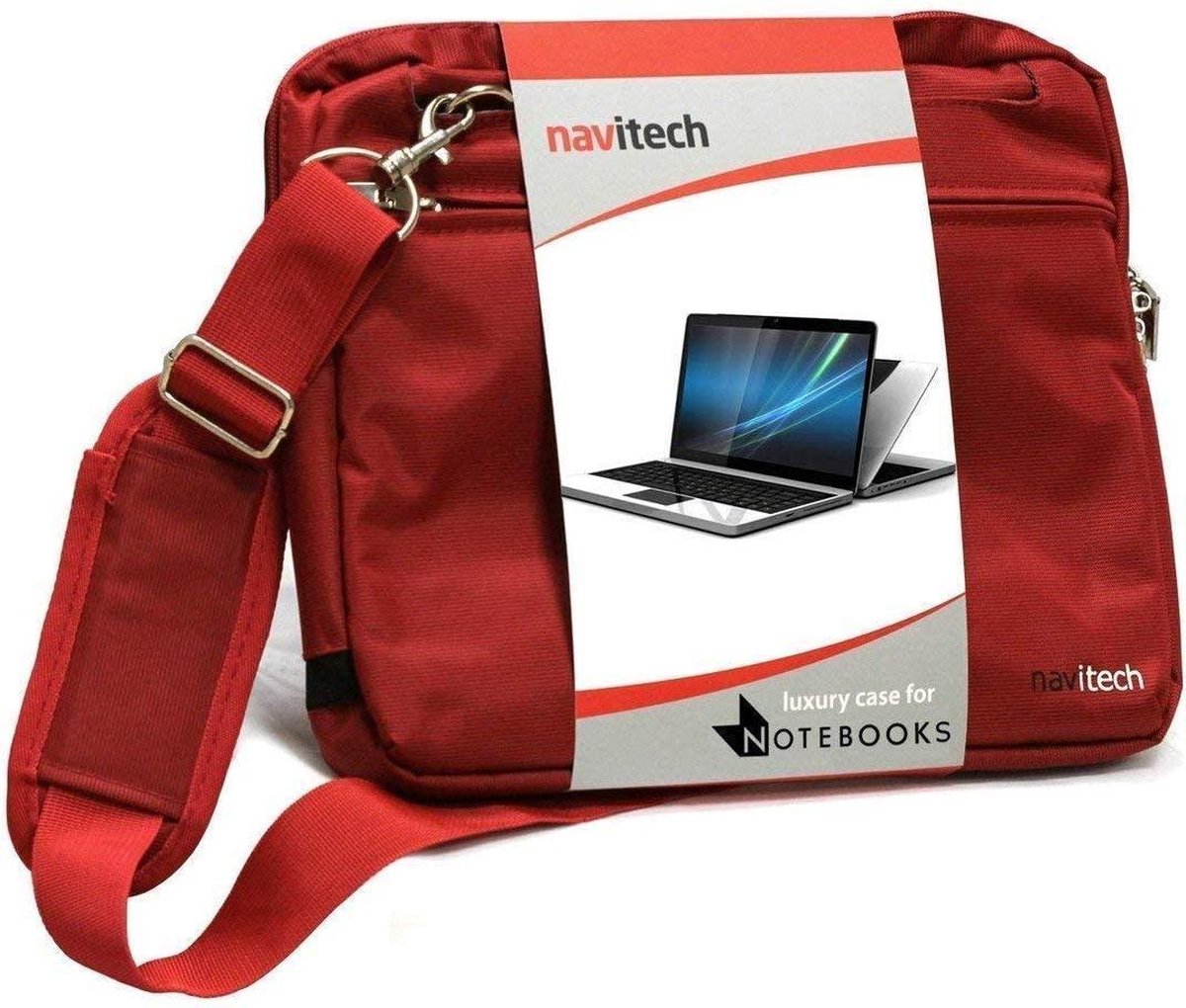 Navitech Rode waterbestendige laptoptas / Laptophoes compatibel met de ASUS ZenBook 14 UM426IA 14  Laptop