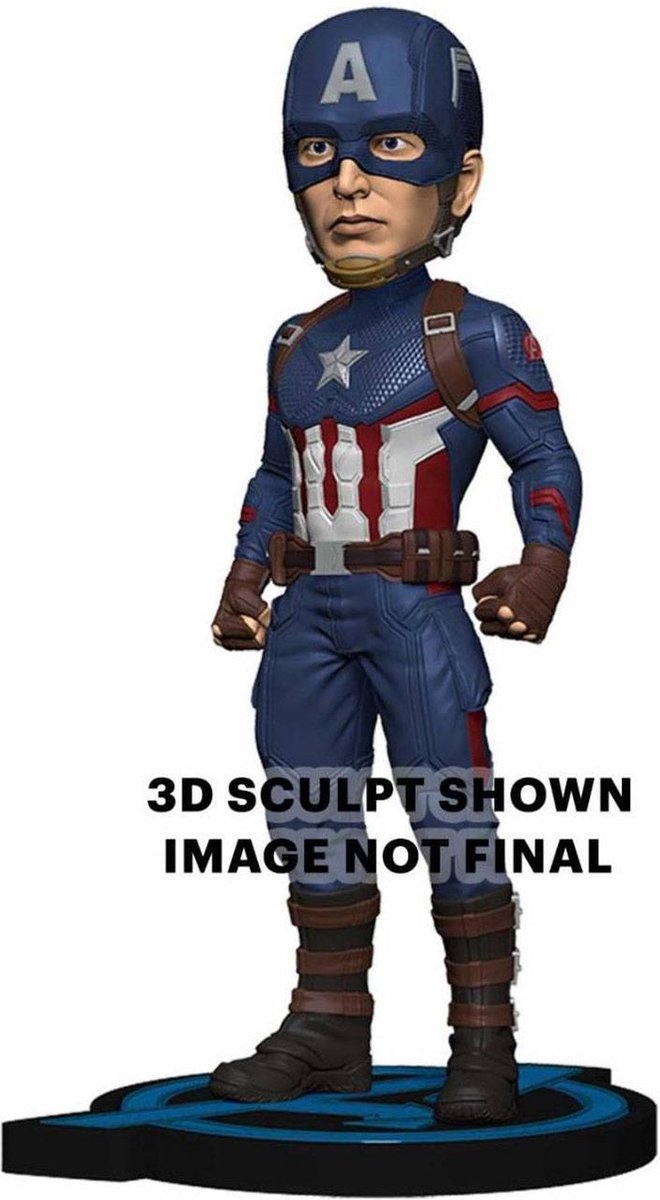 Marvel - Avengers Endgame Head Knocker Captain America 20cm