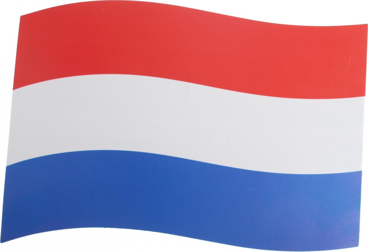 Nederland Autovlag Magnetisch Rood/wit/blauw 21 X 15 Cm