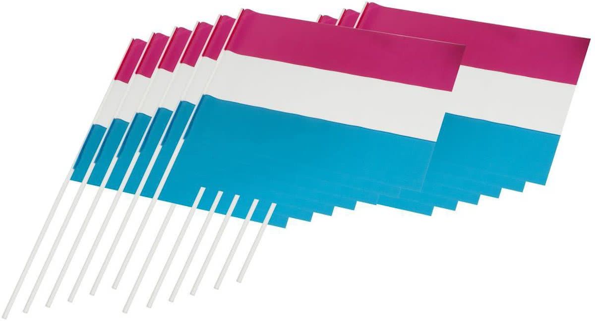 Nederland Handvlaggen 12 Stuks Rood/wit/blauw