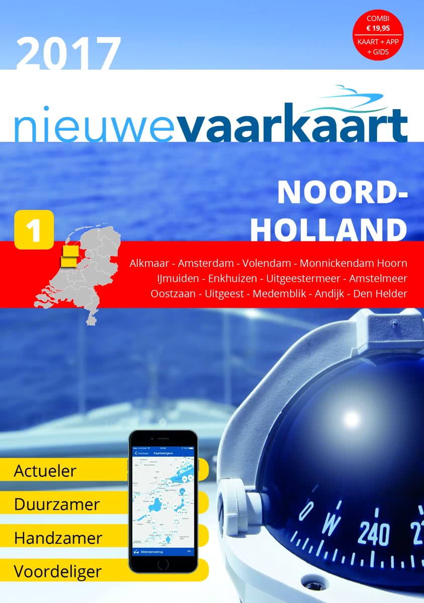 Nieuwe vaarkaart Noord-Holland nr1