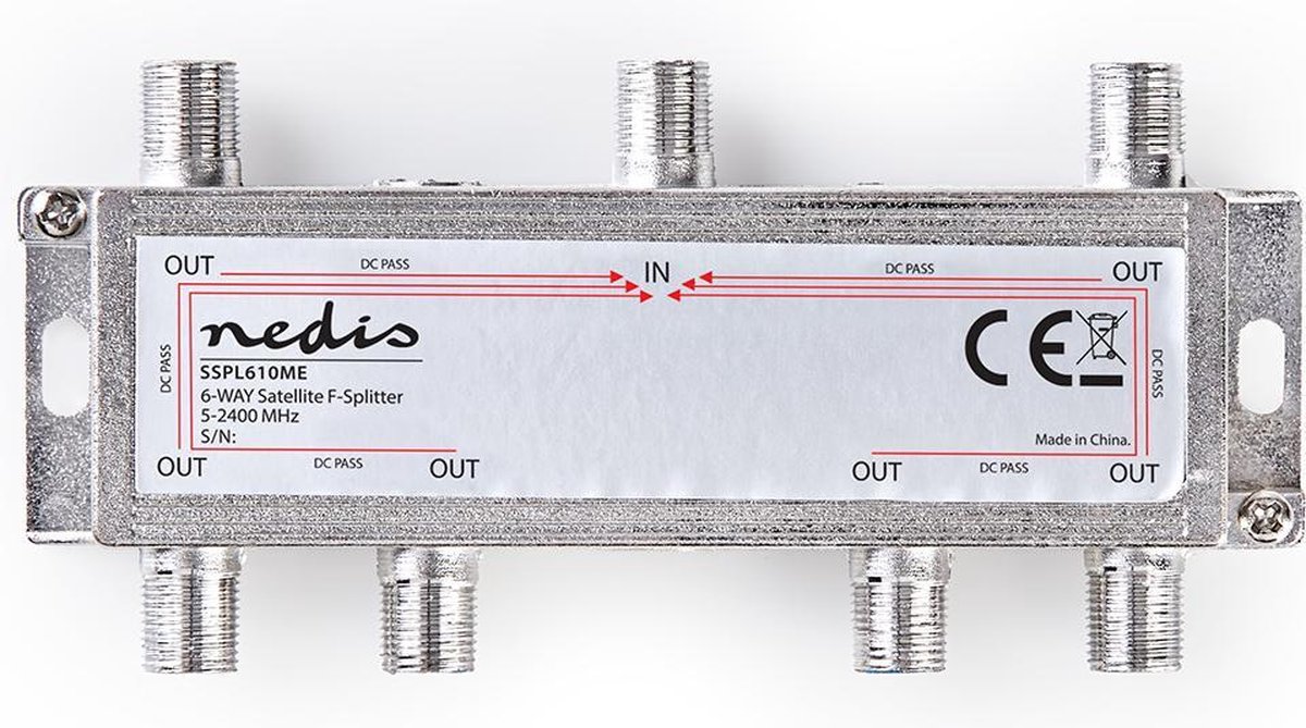 6-voudig satelliet verdeelelement