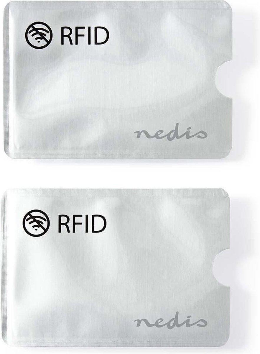 Beschermende RFID-sleeve  Ruimte voor 3 pasjes  Aluminium legering