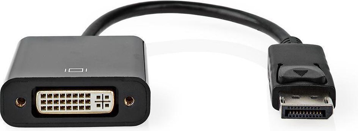 DisplayPort - DVI-Adapterkabel  DisplayPort Male  DVI Female  0,2 m  Zwart