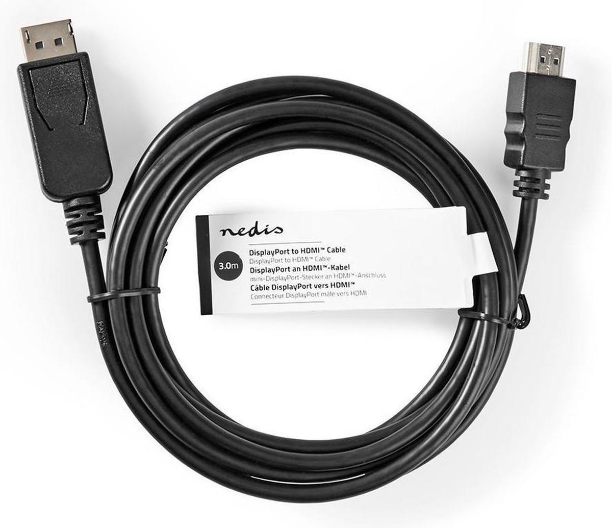 DisplayPort - HDMI™-Kabel  DisplayPort Male  HDMI™-Connector  3,0 m  Zwart