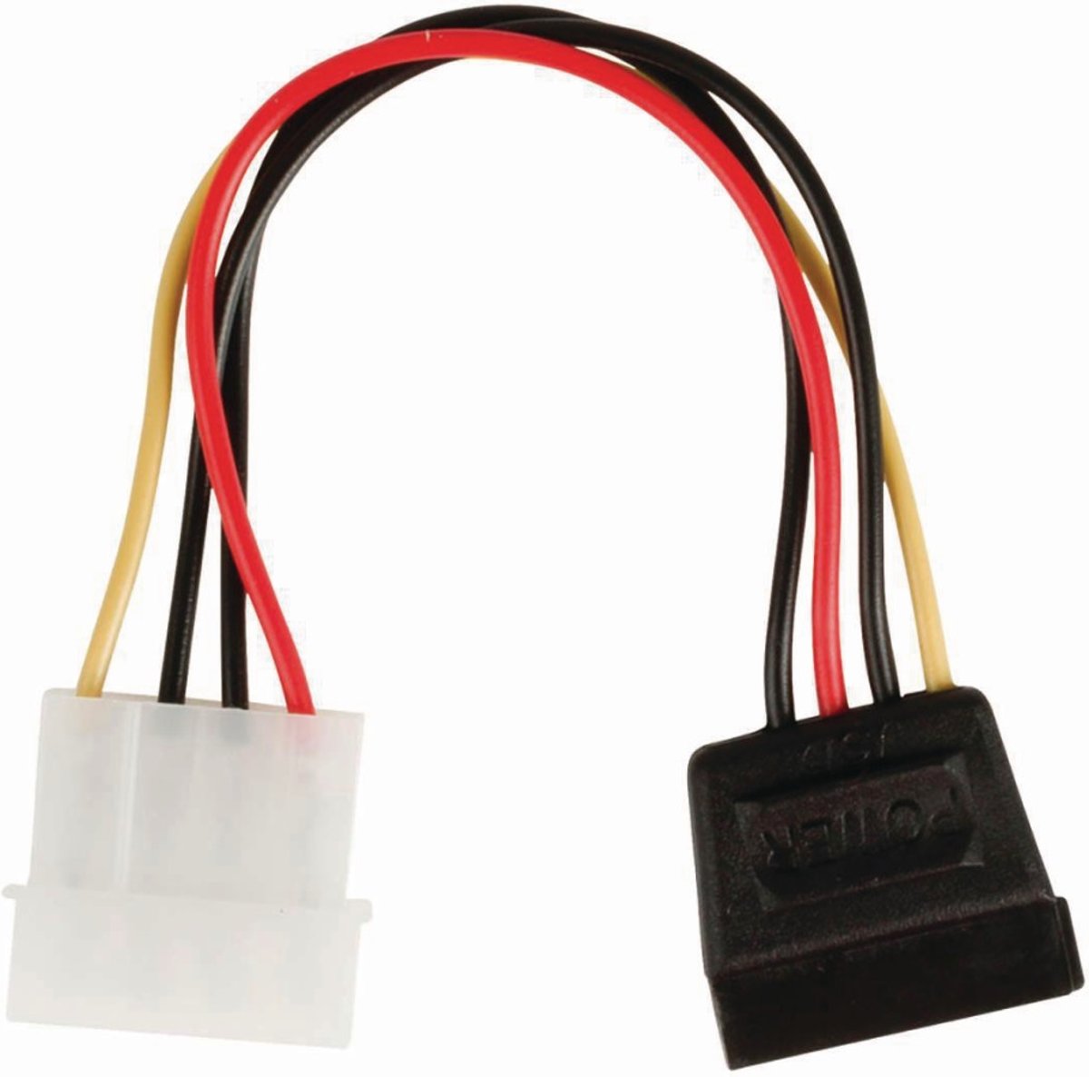 Nedis - Nedis CCGP73500VA015 Interne Voedingskabel Molex Male - Sata 15-pins Female 0,15 M Diverse - 30 Dagen Niet Goed Geld Terug