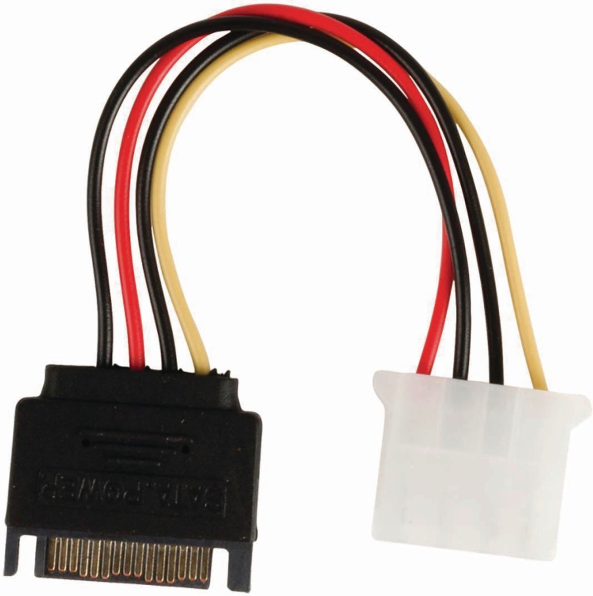 Nedis - Nedis CCGP73530VA015 Interne Voedingskabel Sata 15-pins Male - Molex Female 0,15 M Diverse - 30 Dagen Niet Goed Geld Terug