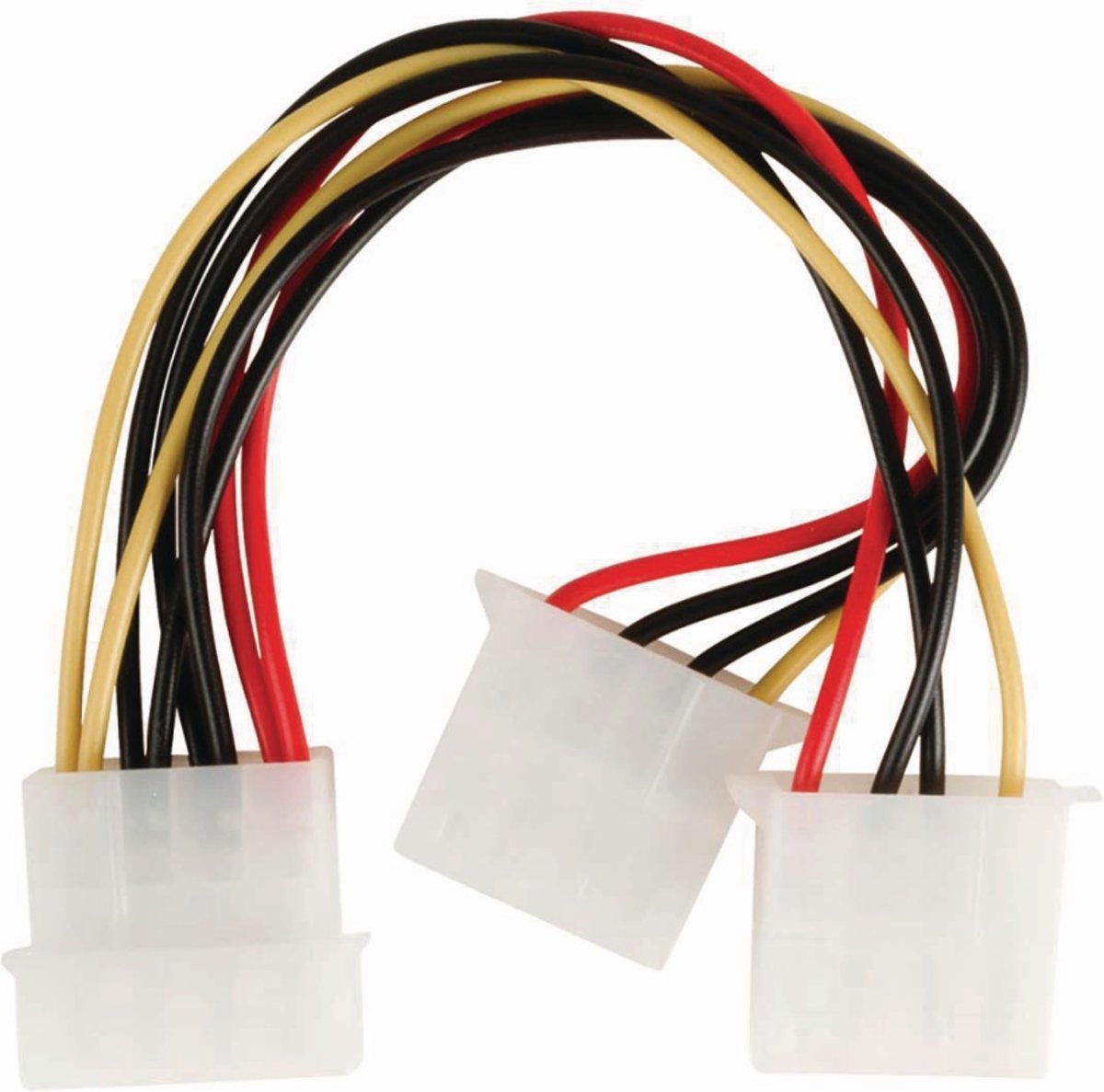 Nedis - Nedis CCGP74020VA015 Interne Voedingskabel Molex Male - 2x Molex Female 0,15 M Diverse - 30 Dagen Niet Goed Geld Terug