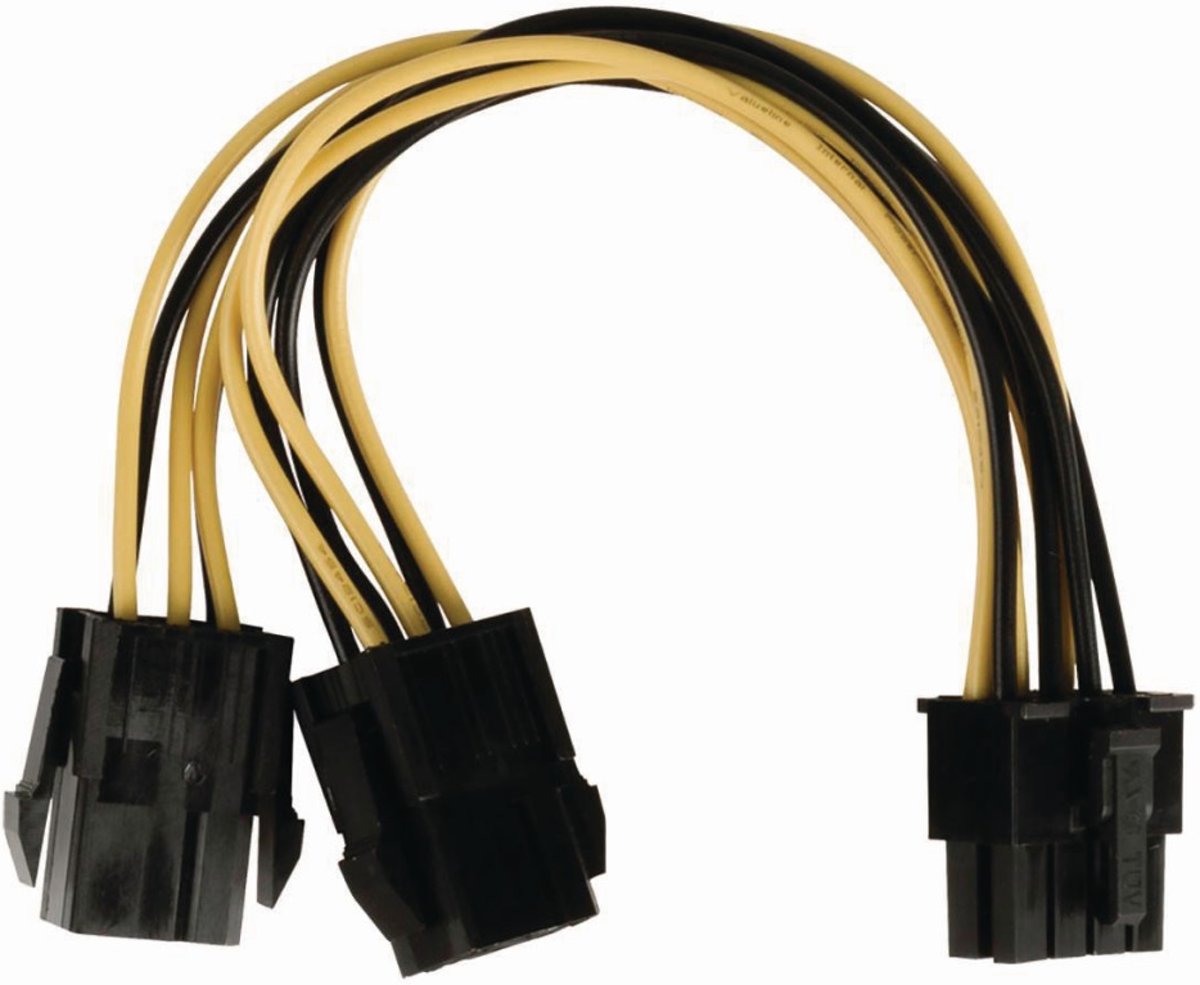 Nedis - Nedis CCGP74415VA015 Interne Voedingskabel Eps 8-pins Male - 2x Pci Express Female 0,15 M Diverse - 30 Dagen Niet Goed Geld Terug