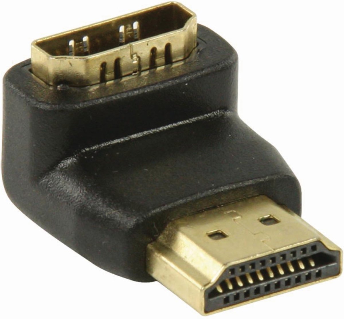 Nedis - Nedis CVGP34901BK Hdmi™-adapter Hdmi™-connector - Hdmi™ Female 90° Gehoekt Zwart - 30 Dagen Niet Goed Geld Terug