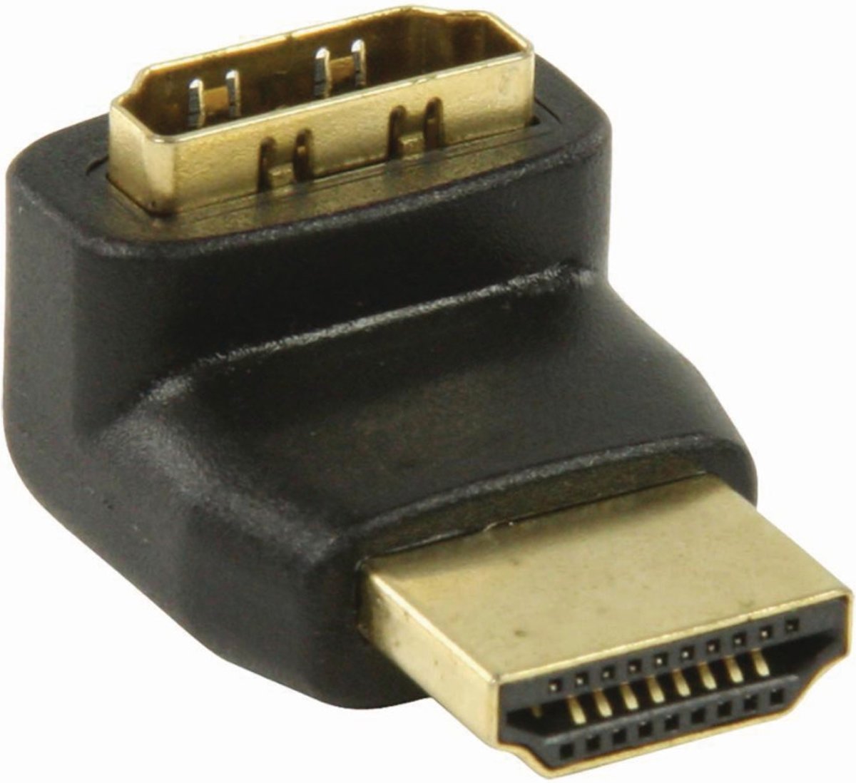 Nedis - Nedis CVGP34902BK Hdmi™-adapter Hdmi™-connector - Hdmi™ Female 270° Gehoekt Zwart - 30 Dagen Niet Goed Geld Terug