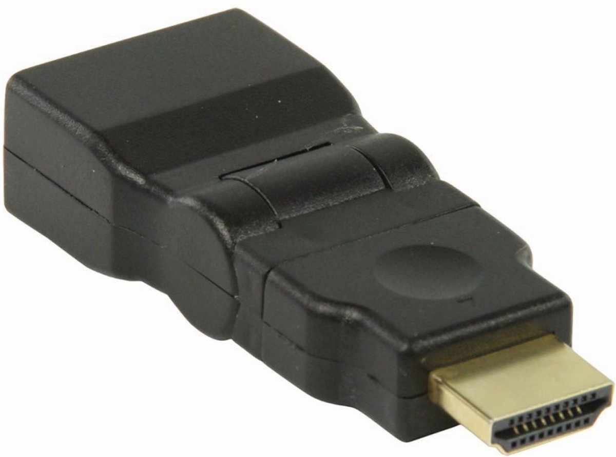 Nedis - Nedis CVGP34905BK Hdmi™-adapter Hdmi™-connector - Hdmi™ Female Draaibaar Zwart - 30 Dagen Niet Goed Geld Terug