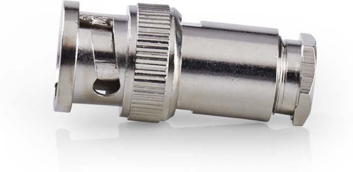 Nedis - Nedis CVVC01903ME Bnc-connector Mannelijk Voor 5,0mm-coaxkabels 25 Stuks Metaal - 30 Dagen Niet Goed Geld Terug