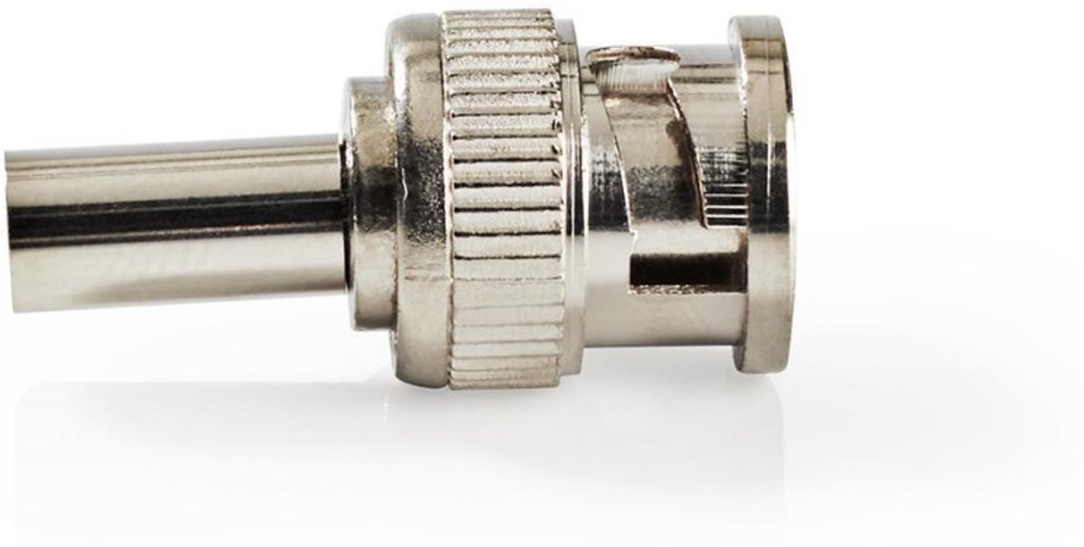 Nedis - Nedis CVVC01905ME Bnc-connector Mannelijk Voor 6,0mm-coaxkabels 25 Stuks Metaal - 30 Dagen Niet Goed Geld Terug